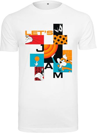Mister Tee x Space Jam Damen Ladies Let´s Jam Tee, White, M