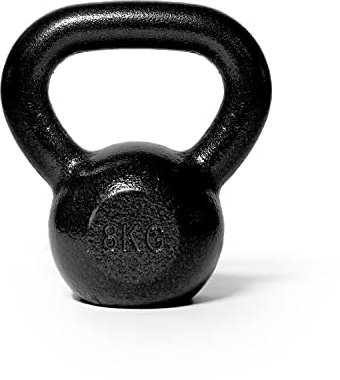 YM Kettlebell 8 kg, Verniciatura Sabbiatura ad Effetto, per Allenamento Esercizi Fitness addestramento, Potenziamento Muscolare