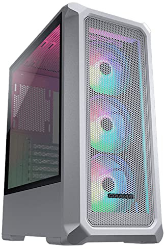 COUGAR Archon 2 Mesh RGB Weiß Elegant ARGB Mid Tower Gehäuse mit leistungsstarken Netzeinlässen