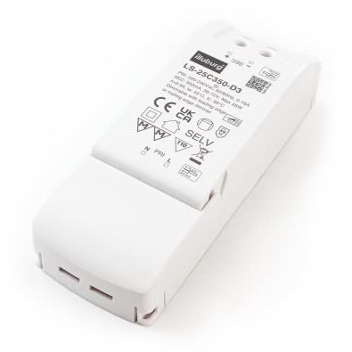 illuburg Trasformatore LED Dimmerabile TRIAC 350mA Corrente Costante 13W - 25W per Lampada LED Alimentatore Driver