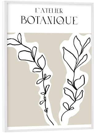 artboxONE Poster mit weißem Rahmen 18x13 cm Typografie L'atelier botanique Sketch - Bild Neutrals Botanical botanics