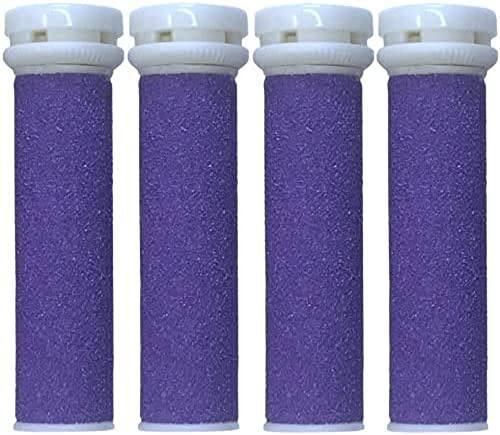 4 Pack Flex Micro Pedi Rollers Extreme Coarse Replacement Mineral Callus Remover Compatible with Emjoi Refill Rough Calluses