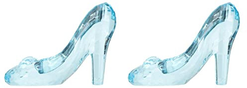 Holibanna 2pcs Crystal Shoe Mini Doll Ornament Delicate Heels High Fashion Decorative Desktop Accessory for Dolls