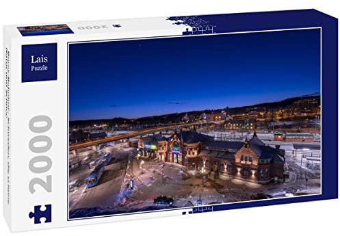 Lais Puzzle Boras-Bahnhof - Schweden, die schöne Natur und Schnee 2000 Teile