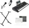 Crystals® 61 Keys Teaching Type Electronic Keyboard Digital Music Instrument Piano & Microphone - Black