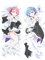 Re Zero Starting Life in Another World Rem Doppelseitige Umarmungen, Prinzessin Anime-Kissenbezug Dakimakura, 150 x 50 cm Pfirsichhaut/2-Wege-Dekorativer Kissenbezug