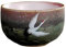 HonHeam Taza de té de cerámica japonesa con patrón de grulla hecha a mano, taza individual de Kung Fu chino, juego de té retroté cambiado al horno (C)