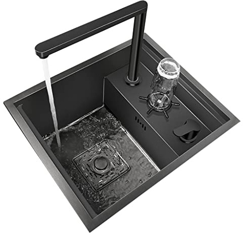 Küchenspülen Verstecktes Waschbecken Mit Abdeckplatte An Der RV-Bar Küchen-Edelstahl-Restaurant-Gemüse-Waschbecken 45 * 38 cm Mini-Spülbecken Mit Einer Einzigen Schüssel Platz Sparen