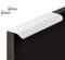BOOLSFMAM Pack of 6 Concealed Cupboard Handles, Kitchen Handles, Door Handles, Drawer Handles, Furniture, Bright White for Wardrobe, Bedroom, Bathroom
