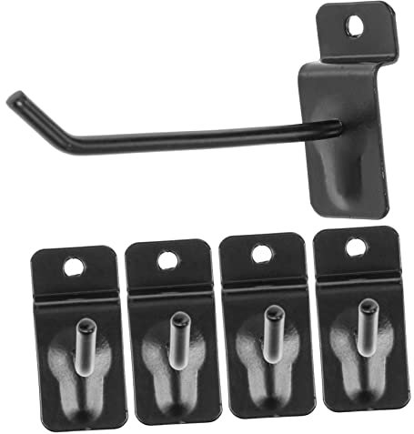 Operitacx 50 Stück Metall Stecktafelhaken 10cm Schwarze Warenhaken Für Lamellenwand Werkzeug Und Regalhaken Für Garage Werkstatt Und Haushalt