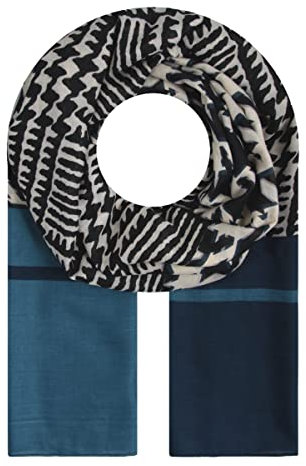 Majea Damen Halstuch Tuch Kopftuch Halstuch Schal Damen-Schal Tücher Damen Stola (880034) (Blau 2)