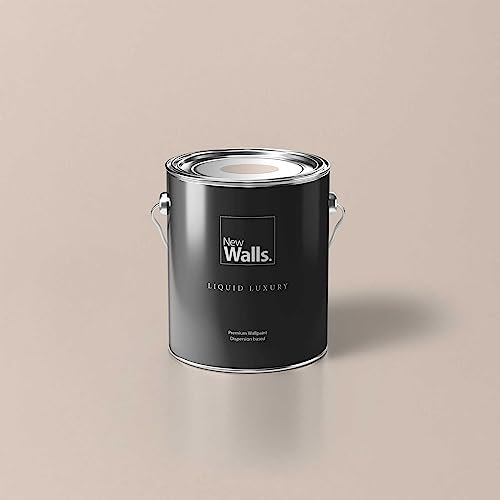 New Walls Premium Peinture murale Beige Sable Liquid Luxury Peinture émulsion d'intérieur - 2,5 L