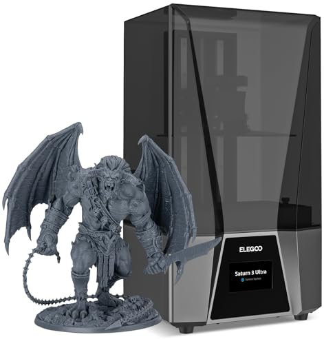 ELEGOO Saturn 3 UItra MSLA Resin 3D Drucker, Harz 3D Drucker mit 10-Zoll 12K Monochrom-LCD, Wi-Fi Übertragung, ACF Release Liner Film, 3D Printer von große Druckgröße 218.88x122.88x250 mm³