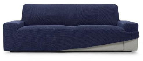SOFASKINS® super elastischer überzug, Sofabezug 3 sitzer, atmungsaktiv, bequem und langlebig, Sofa überzug, Einfach anzubringen, Maße (180-230Cm), Farbe Marine