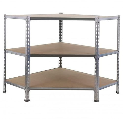 Eckregal Small Muli | HxBxT 90x90x40cm | Fachlast 200kg | Verzinkt Standregal Metallregal Regal Lagerregal