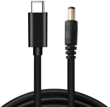 Cable de alimentación USB C/tipo C PD a 12 V 5,5 x 2,5 mm para altavoces inalámbricos de router, laptop, luz de mesa, accesorios de alimentación, cable de alimentación USB C