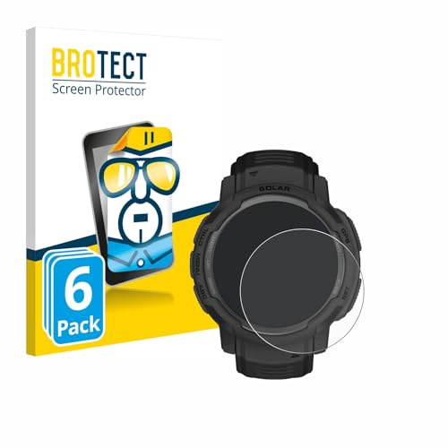 BROTECT Schutzfolie für Garmin Instinct Crossover AMOLED | 6 Stück Transparenter Displayschutz Made in Germany Klare Displayschutz-Folie Clear Einfache Montage Case-Friendly