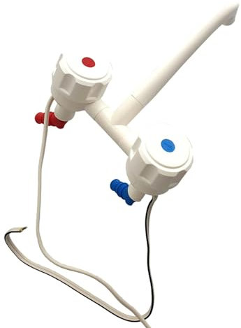 Miscelatore per rubinetto dell'acqua per roulotte con beccuccio pieghevole caldo e freddo, 12 V, micro interruttore per camper, barca