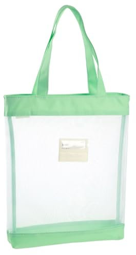 Netztasche mit Reißverschluss, einfache transparente A4-Tasche Packesel Taschen (Green, One Size)