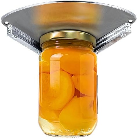Upgraded Stainless Steel Under Cabinet Jar Opener for Seniors, Under Cabinet Jar Openers for Weak Hands, Jar Lid & Bottle Cap Opener Tool, Under Counter Can Opener, One Handed Jar opener