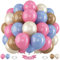 Palloncini rosa blu 60 pezzi 12 pollici retrò polvere blu rosa marrone bianco sabbia palloncini set di palloncini Gender Reveal Boys or Girls Party palloncini decorazione per bambini boho baby shower