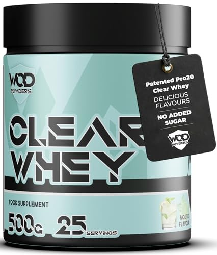 Clear Whey Isolate Protein Powder – Refreshing Protein Shake | Low Lactose, Easy Digesting & High in Protein | Ideal for Workout Recovery – 500g, 25 Servings - Mojito Flavour