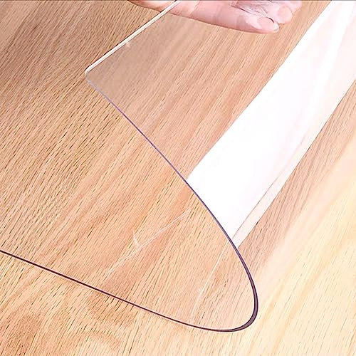 IUokLU Transparente HD-Bodenmatte aus Kunststoff Läuferteppich aus Vinyl strapazierfähig verschleißfest Bodenbelag für Hartholzböden Rutschfester Teppichschutz，140 cm x 550 cm (4,5 x 18 Fuß)