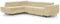 COMFORTINO FURNITURE Ecksofa mit Schlaffunktion PASTI L-Form, Sofa Couch mit Bettkasten, 3-Sitzer Eckcouch, Schlafsofa für Wohnzimmer, Big Sofa Couch mit Schlaffunktion (Beige, Ottomane Links)