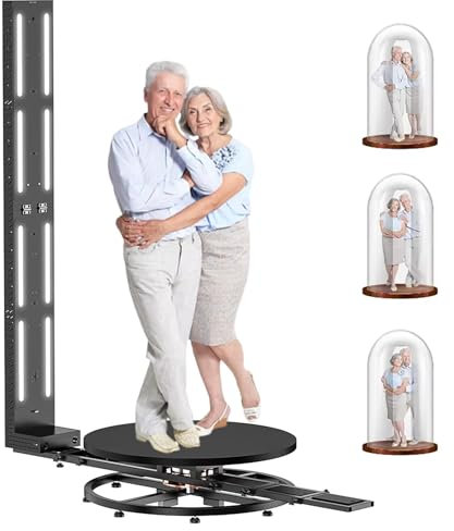 XGXHIN 360° Electric Turntable for 3D Human Body Scanning, 6 HD Camera, APP Control, 1/1000 Ultra-high Accuracy, 15S Fast Full-Color Scan, Supports up to 300kg Load