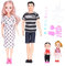 Srliya Ensemble de Poupée Papa Maman Enceinte, Jouet de Poupée Familiale avec Articulations Mobiles, Design Amusant, Accessoires pour Jeu de Rôle, Matériel, pour Enfants de 7 Ans et