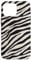 Hülle für iPhone 16 Pro Max Zebra Streifen Druckmuster in Schwarz und beige Hautdesign