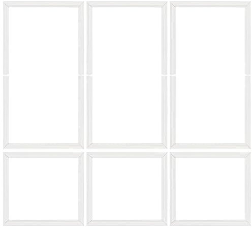 Btstil 3 Set Peel and Stick Wall Molding Kit, Pre-Cut Wall Molding Wainscot Panel, Ready-to-Assemble Wainscoting Panels for Interior Wall Moulding Decor, Installed with Glue