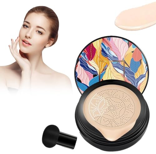 Pilzkopf Luftkissen CC Creme, Mushroom Head Air Cushion CC Cream, Pilzkopf Luftkissen CC Cream - Cushion Foundation Langanhaltendes, Gleichmäßiger Hautton Gesichtsunreinheiten Abdecken (1 Stück)