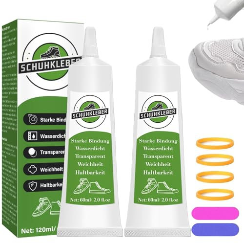 Colla per scarpe, 120 ml, extra forte, impermeabile, resistente, professionale per la riparazione di scarpe sportive screpolate e usurate, scarpe da corsa, scarpe in pelle, stivali, pelle