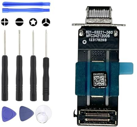 S&L ENTERPRISE Charging Port Dock Connector Compatible with iPad mini 6th Generation A2567 A2568 Charging Port Flex Cable – Incl. Repair Tool Kit – Black