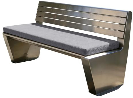 GUOLIXIA Bankauflage Sitzkissen 40 x 70 cm Unterseite Antirutsch Sitzkissen Sitzauflage Waschbar Abnehmbar für Gängige Bänke Und Bierzeltgarnituren, Hellgrau