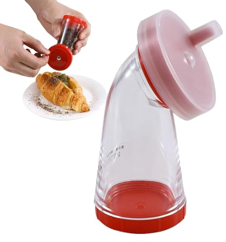 Macinino per sesame | Frantaspezie a mano | Macinino per semi di lino con alloggiamento in plastica e nucleo in acciaio inox | Utensile da cucina facile da usare per insalate, riso e pasta
