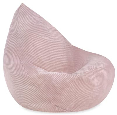 MISIOO Pouf en velours côtelé de qualité supérieure, ergonomique, pour enfant à partir de 12 mois, pouf confortable pour chambre d'enfant, avec rembourrage léger en polystyrène