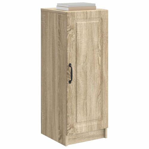 vidaXL Sideboard Sonoma-Eiche 33 x 34,5 x 87 cm Holzwerkstoff, Wohnzimmerstauraum, rechteckiger Buffet-Schrank, großer Sideboard, vielseitige Esszimmermöbel