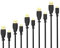 KabelDirekt – 5 x 0.5m Micro USB Cable (USB 2.0, Synch & Charge Cable, black) TOP Series