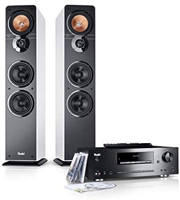 Teufel Ultima 40 Kombo - HiFi Stereo System, Kraftvoll, Bluetooth aptX, NFC, CD-Receiver, DAB+ Digitalradio, USB, 3-Wege-System, Musik, Film, Games - weiß