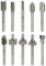 Yakamoz 10Pcs 1/8 Shank Titanium-Coated Router Bit Set Carbide Engraving Milling Cutter Trimming Bits for DIY Woodworking Carving Drilling Rotary Tools