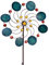 CIM Metall Windrad - Exotic Flower Jade - Ø34cm, Gesamthöhe: 122cm - inkl. 3-teiligem Standstab - leichtgängig drehend