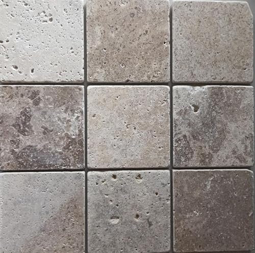 Fliese Travertin Naturstein Chiaro beige creme Natursteinfliese Antike Optik Duschtasse Duschwand Küchenfliese - MOSF-45-46079