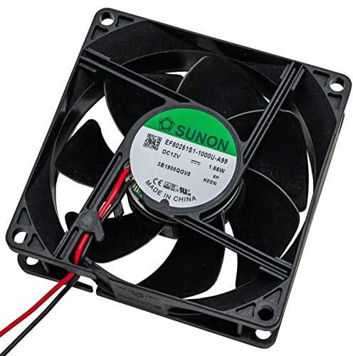 Ventilador 12 V CC 1,44 W 80 x 80 x 25 mm 69,6 m³/h 3200 RPM 69,6 m³/h Sunon EF80251S11000UA99