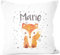 SpecialMe® Kissen-Bezug mit Namen Fuchs-Motiv Kissen-Hülle Namenskissen Baumwolle personalisierte Geschenke Dekokissen weiß Unisize