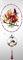 Lichtmühle, Sonnenmühle, Solarenergie, Perpetuum Mobile mit Glas Scheibe, Glasbläserkunst, aufwendige Glasmalerei Magnolie effektvolle, schmückende, einzigartige Fensterdekoration 19 x 58 cm