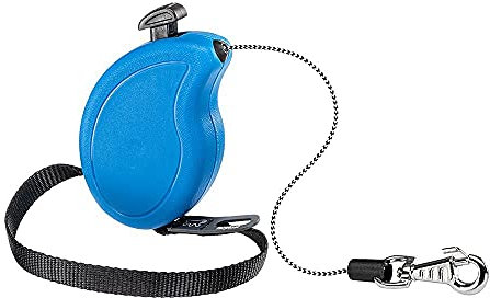 Ferplast Hundeleine Flippy ONE, Rollleine kleine Hunde bis 8 kg. Ausziehbare Schnur max. 3 m. Einzelner Knopf zum Verriegeln und Entriegeln, hellblau