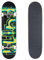 Skateboard komplett mit Glitch-Logo, 7,875 x 31,65 cm, Grün/Gelb