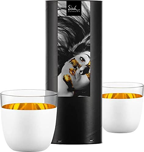 Eisch Espressoglas 109/6 mit Untersetzer i.Geschenkröhre Cosmo pure white